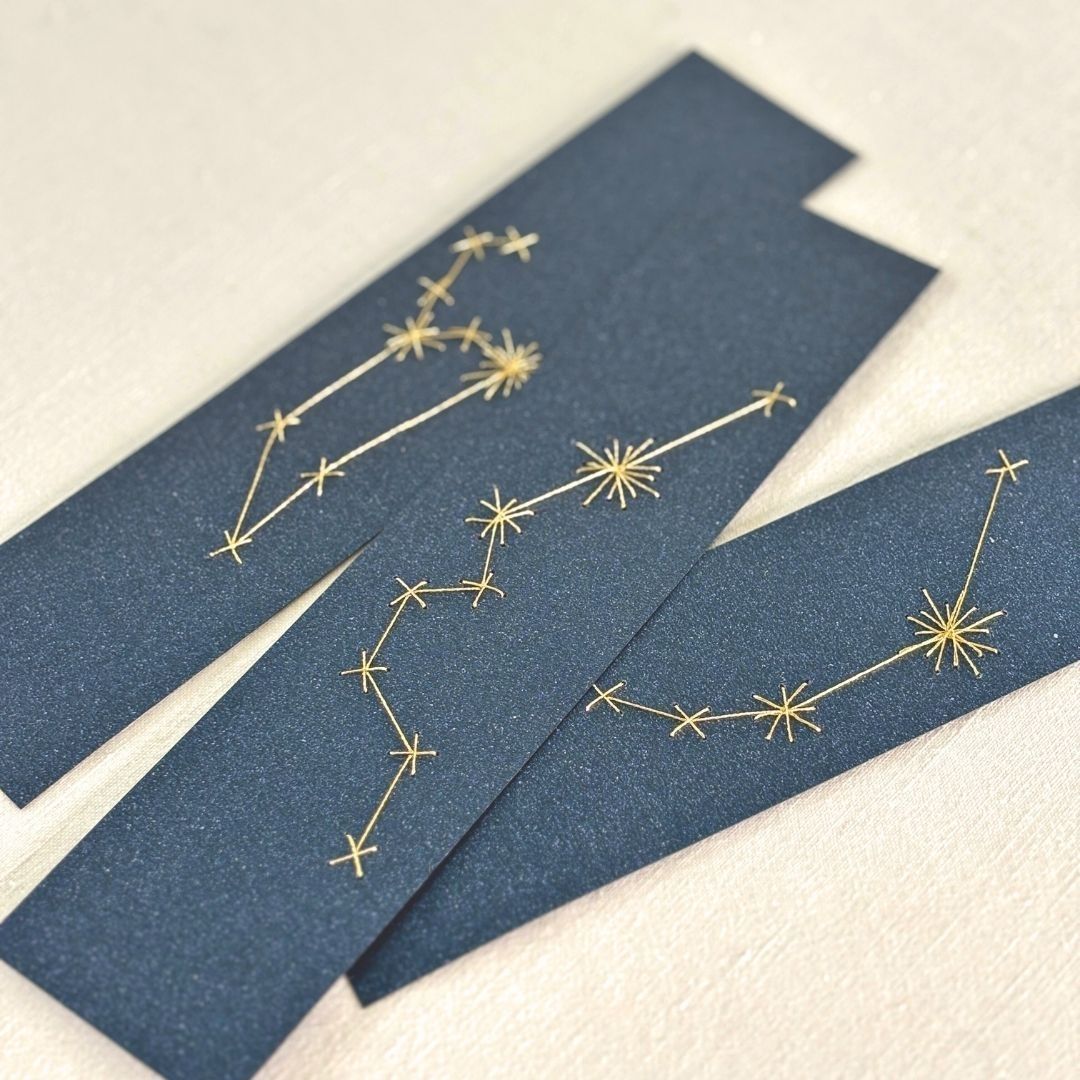 Marque-pages broderie or